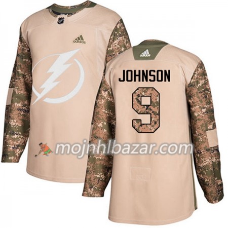 Dresovi Tampa Bay Lightning Tyler Johnson 9 Adidas 2017-2018 Camo Veterans Day Practice Authentic - Muške